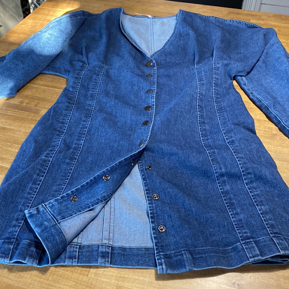 Free People denim shirt dress sz8